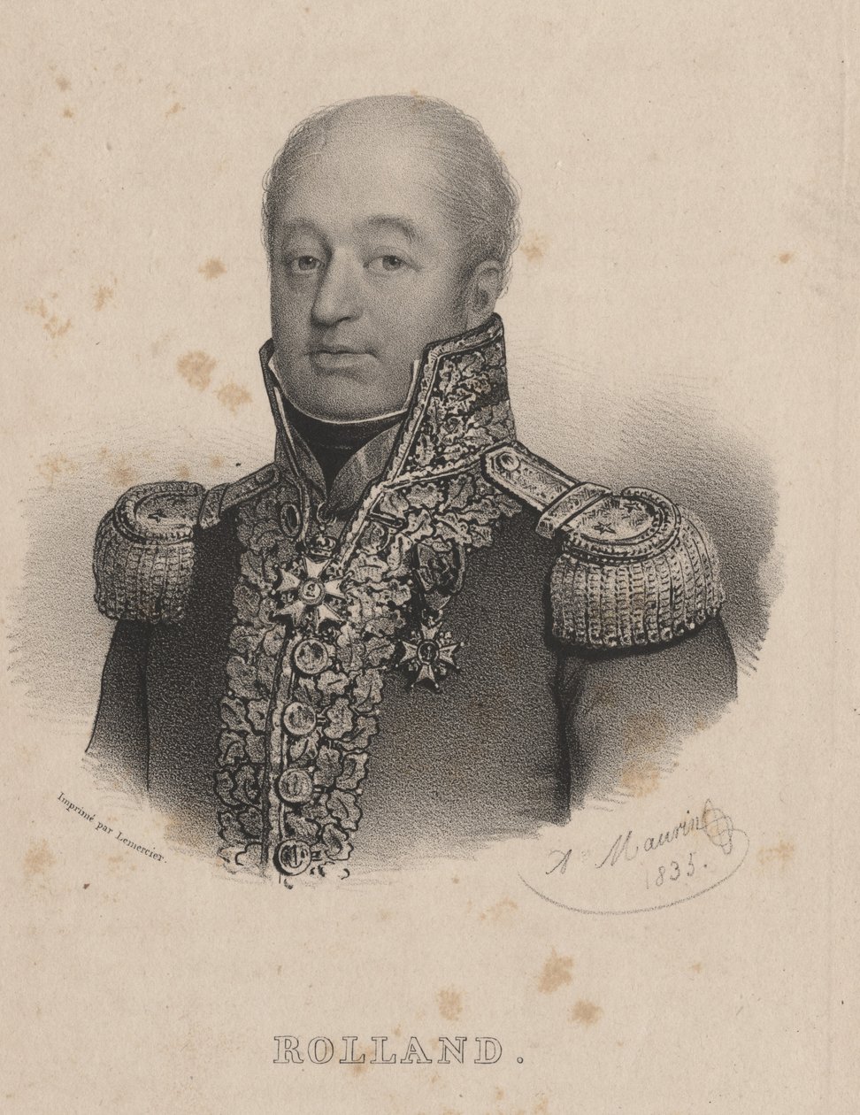 Rolland, Lemercier litója, 1835 alkotó: Antoine Maurin