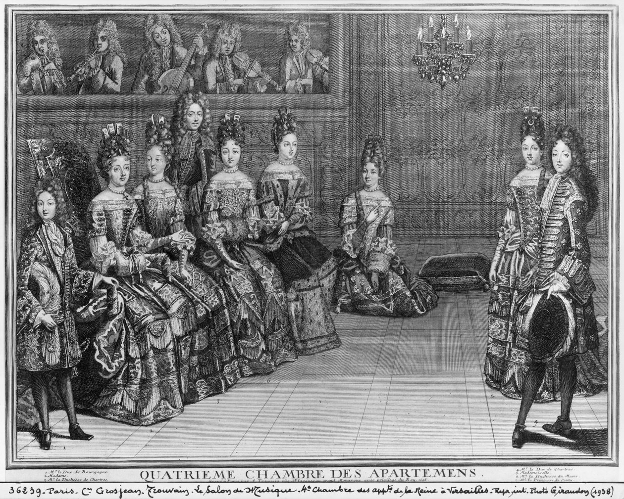 A versailles-i zeneszoba, 1696 alkotó: Antoine Trouvain