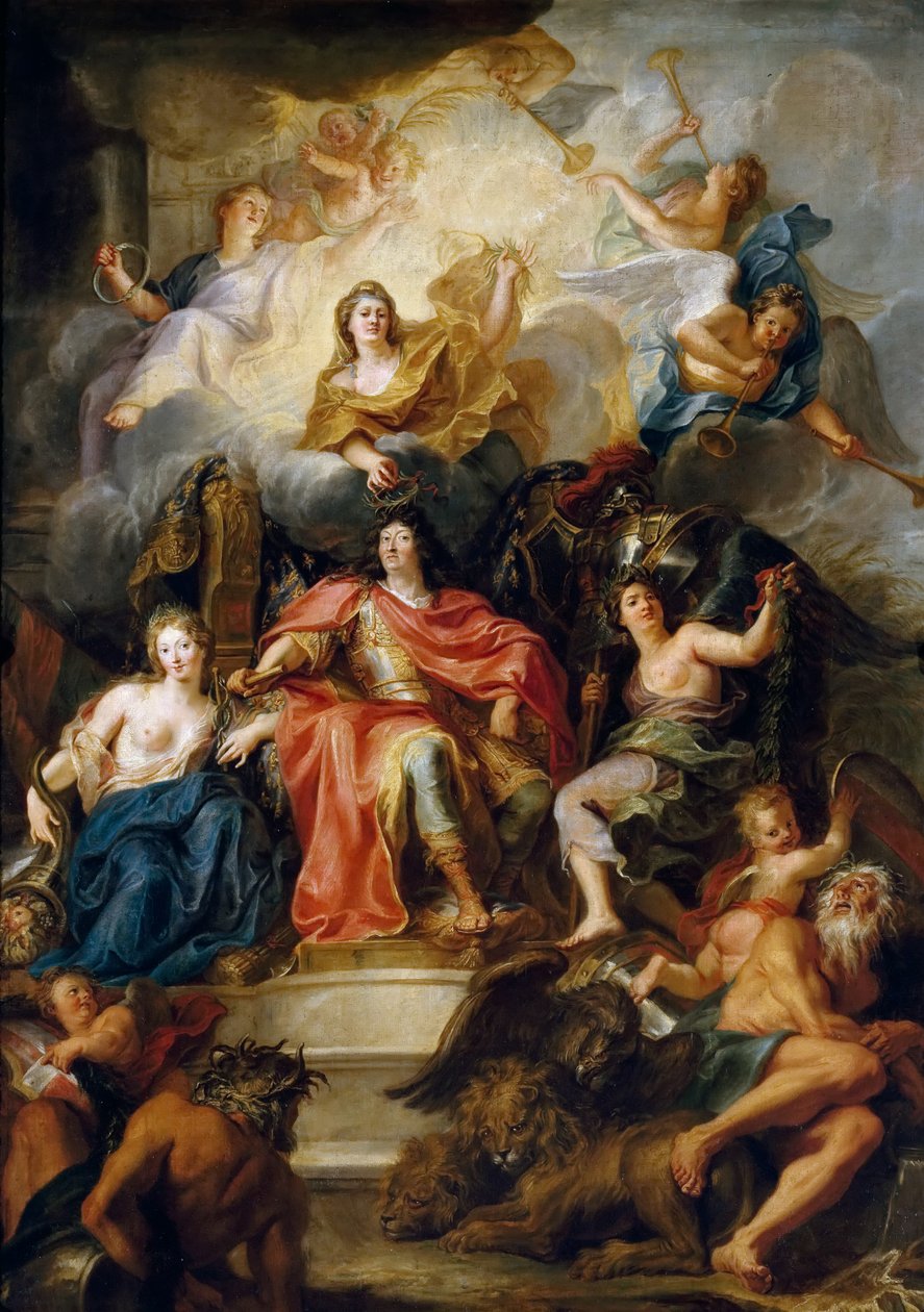 Lajos dicsőítése XIV alkotó: Antoine Coypel