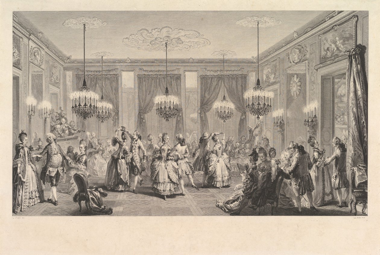 Le Bal Paré, 1774. alkotó: Antoine Jean Duclos