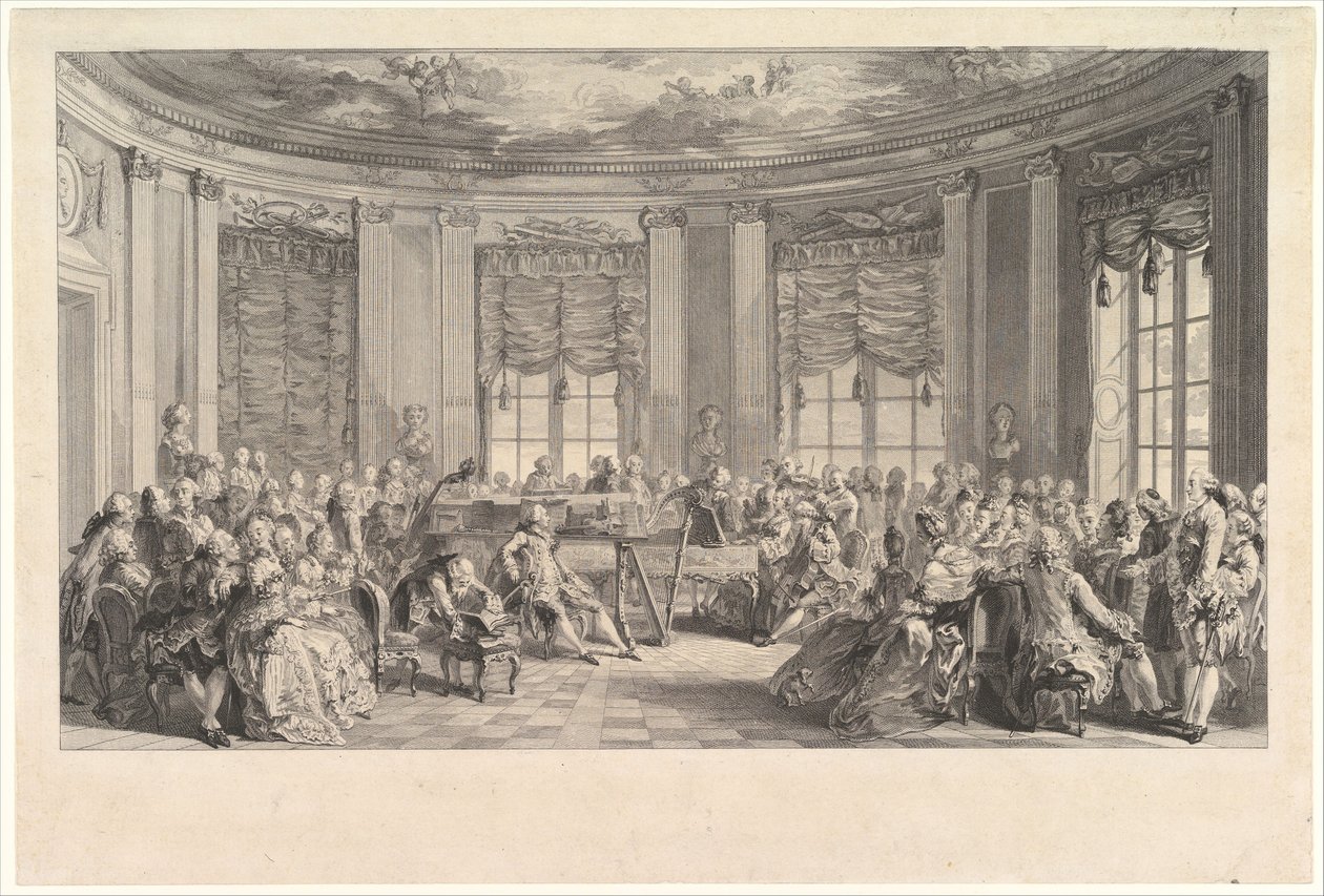A koncert, 1774. alkotó: Antoine Jean Duclos