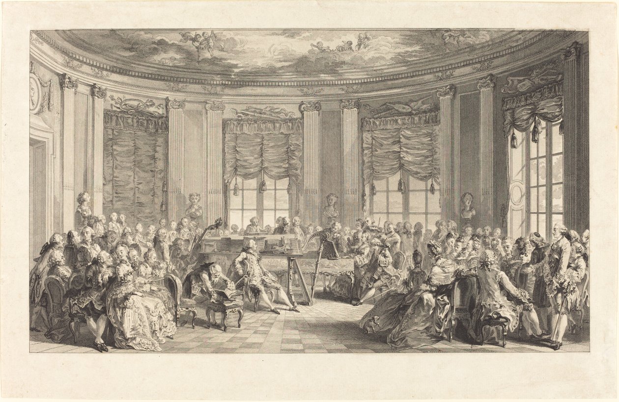 A koncert alkotó: Antoine Jean Duclos after Augustin de Saint Aubin