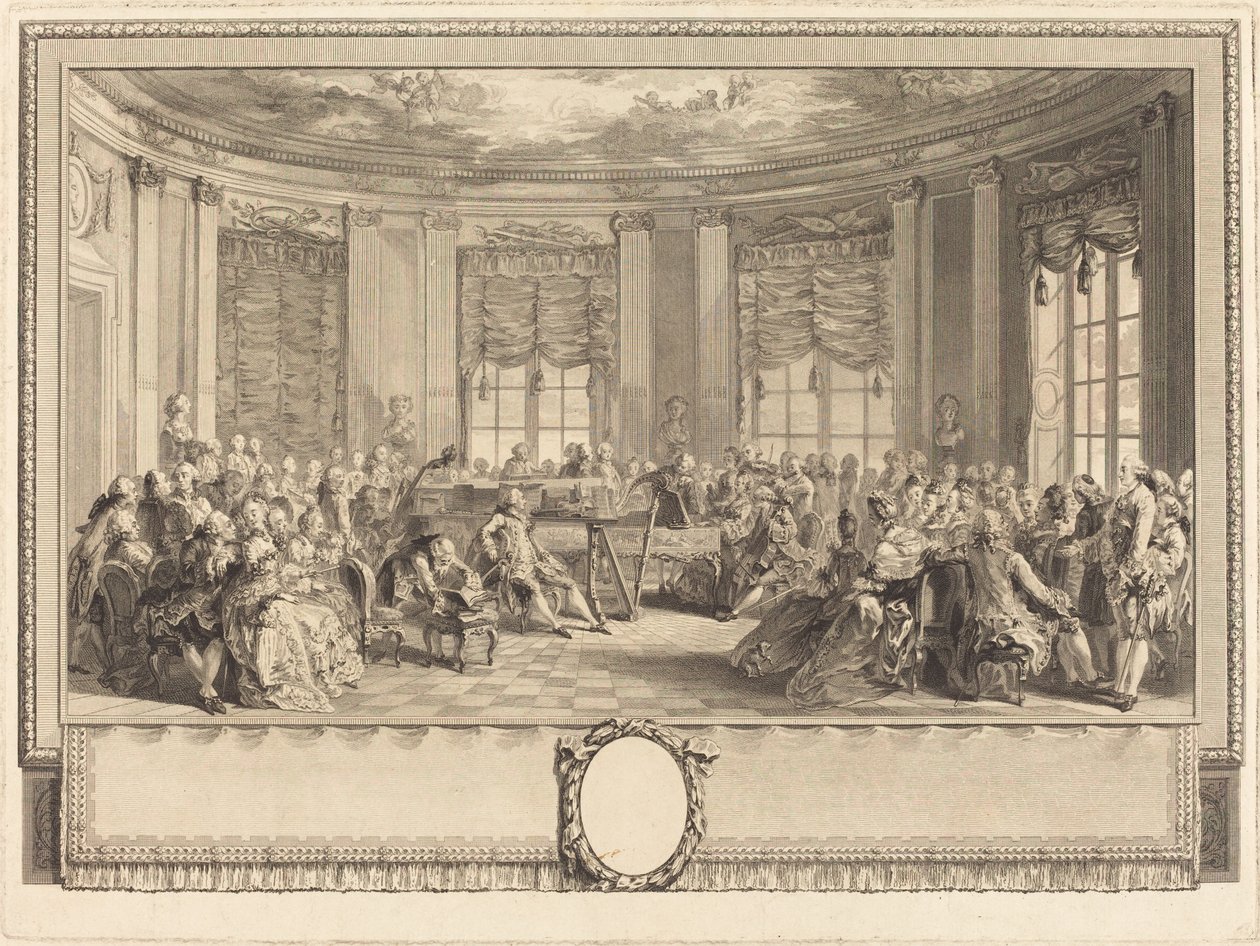 A koncert alkotó: Antoine Jean Duclos after Augustin de Saint Aubin
