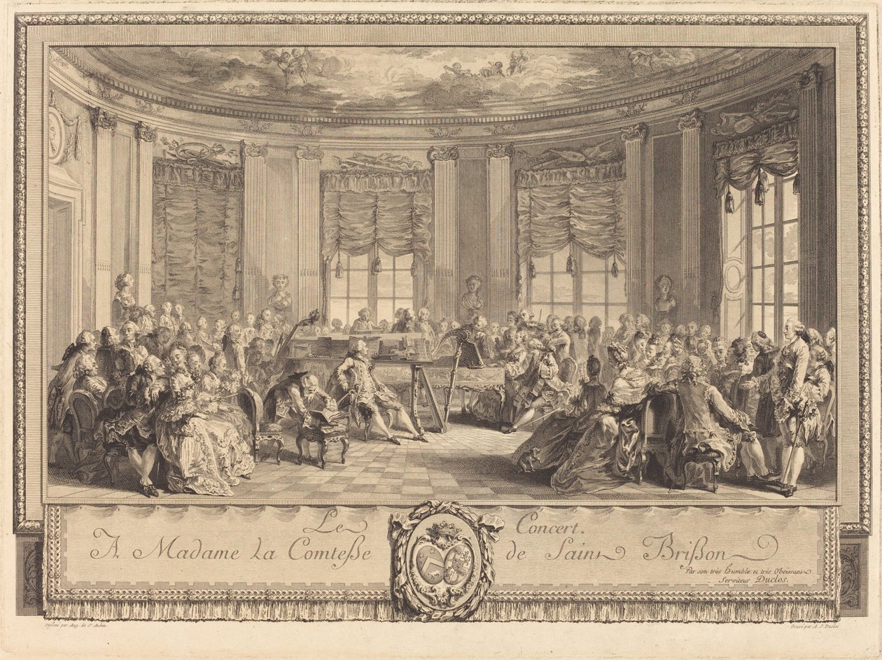 A koncert alkotó: Antoine Jean Duclos after Augustin de Saint Aubin