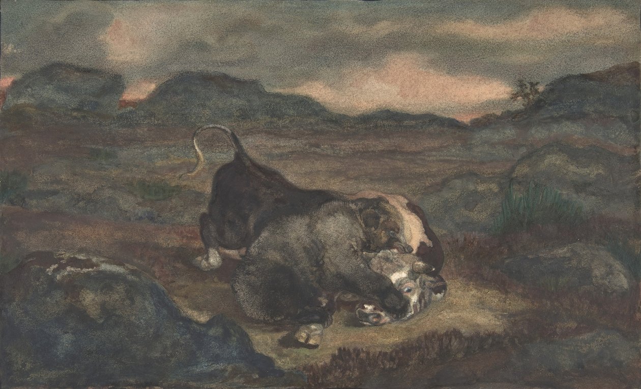 Medveölő bika, 1810-75. alkotó: Antoine Louis Barye