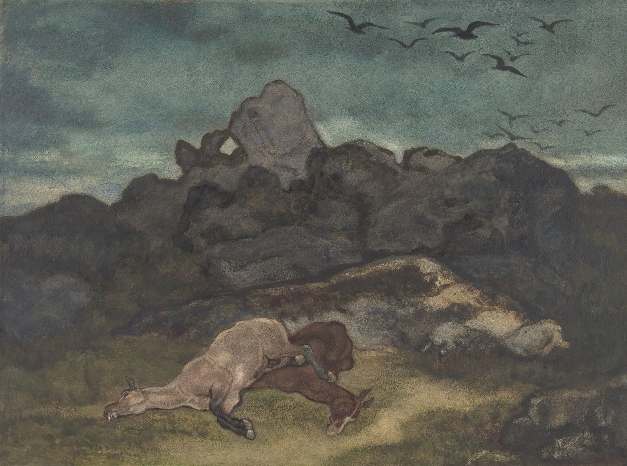 Döglött lovak, 1810-75. alkotó: Antoine Louis Barye
