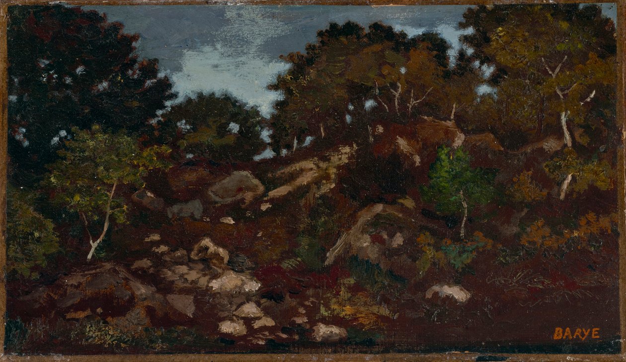 Sziklák a Fontainebleau-erdőben alkotó: Antoine Louis Barye