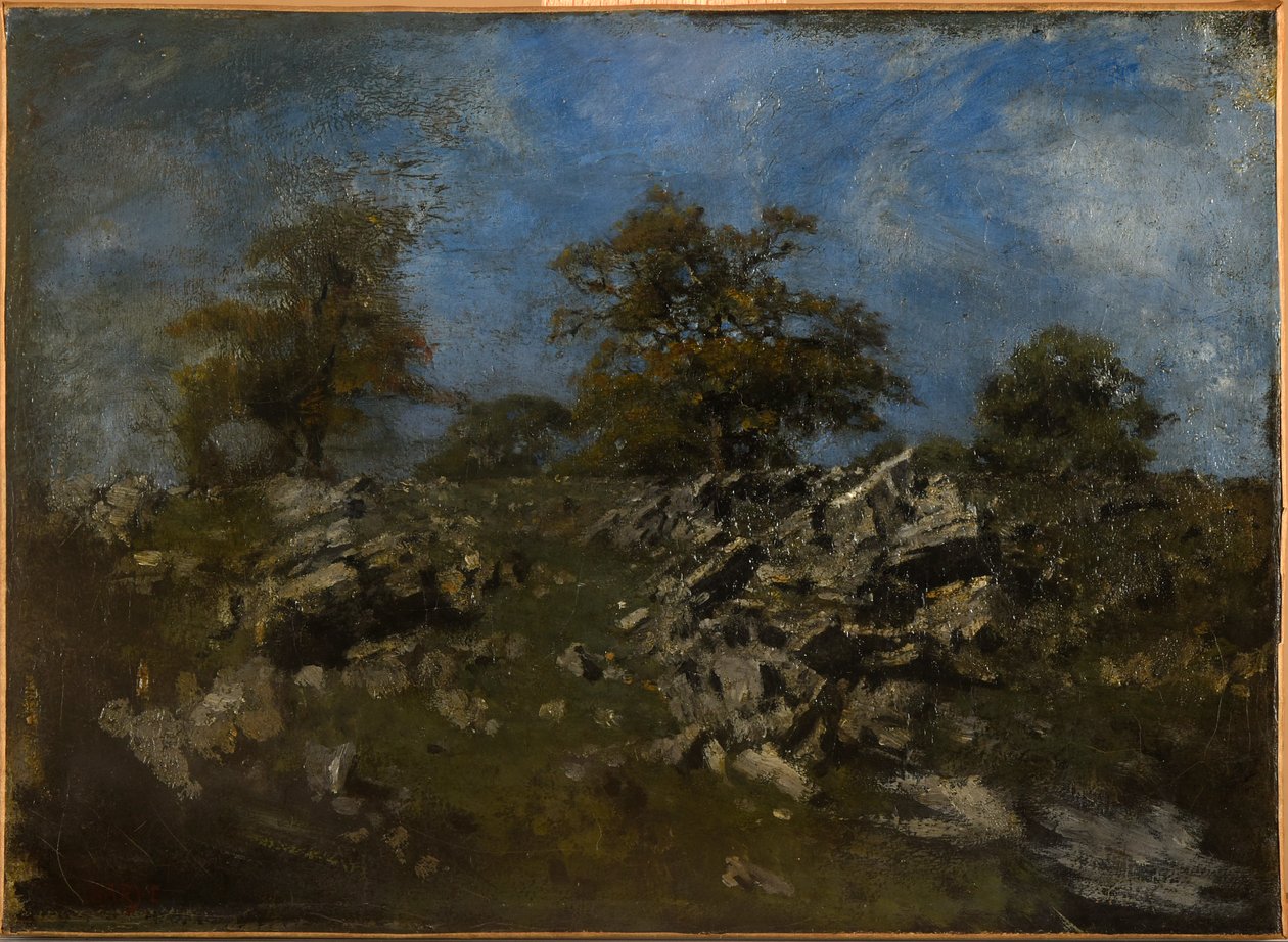 Tájkép sziklával alkotó: Antoine Louis Barye