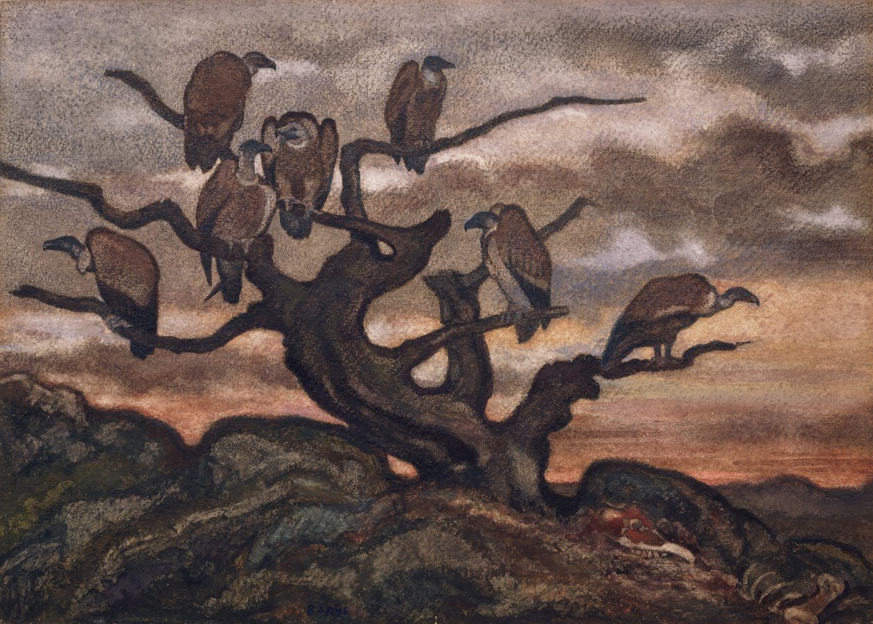 Keselyűk a fán, 1810-75. alkotó: Antoine Louis Barye