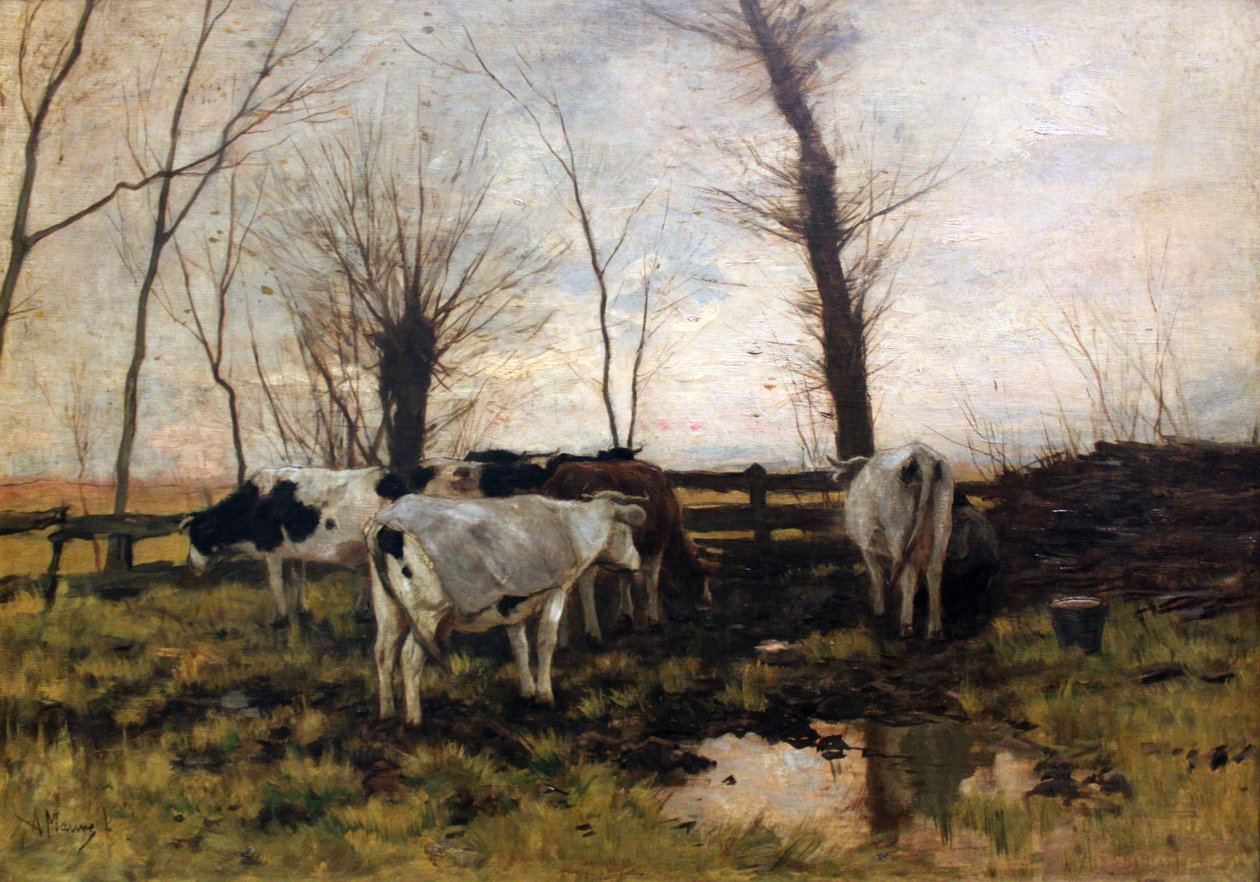 Tehenek a legelőn alkotó: Anton Mauve