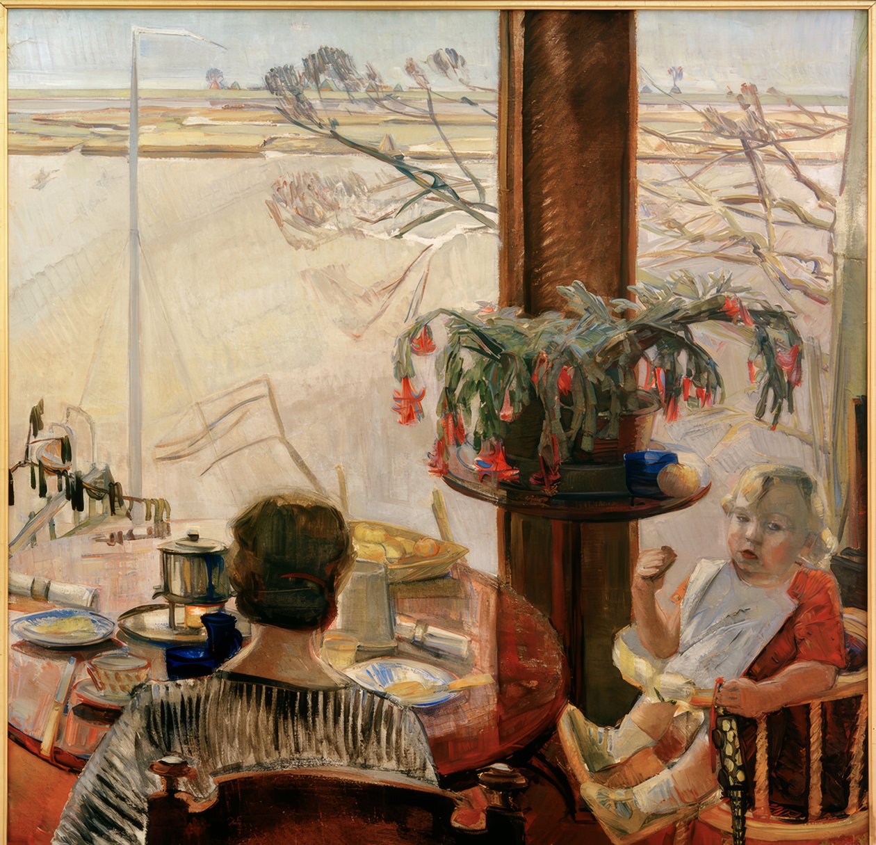 A teraszon alkotó: Anton Albers d. J.