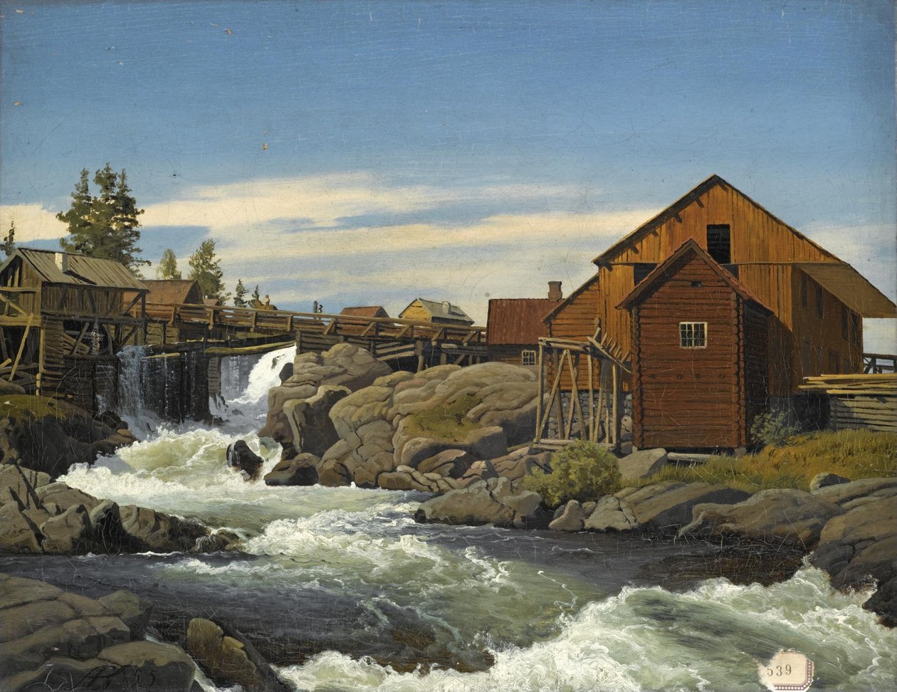 Hønefossból alkotó: Anton Eduard Kieldrup