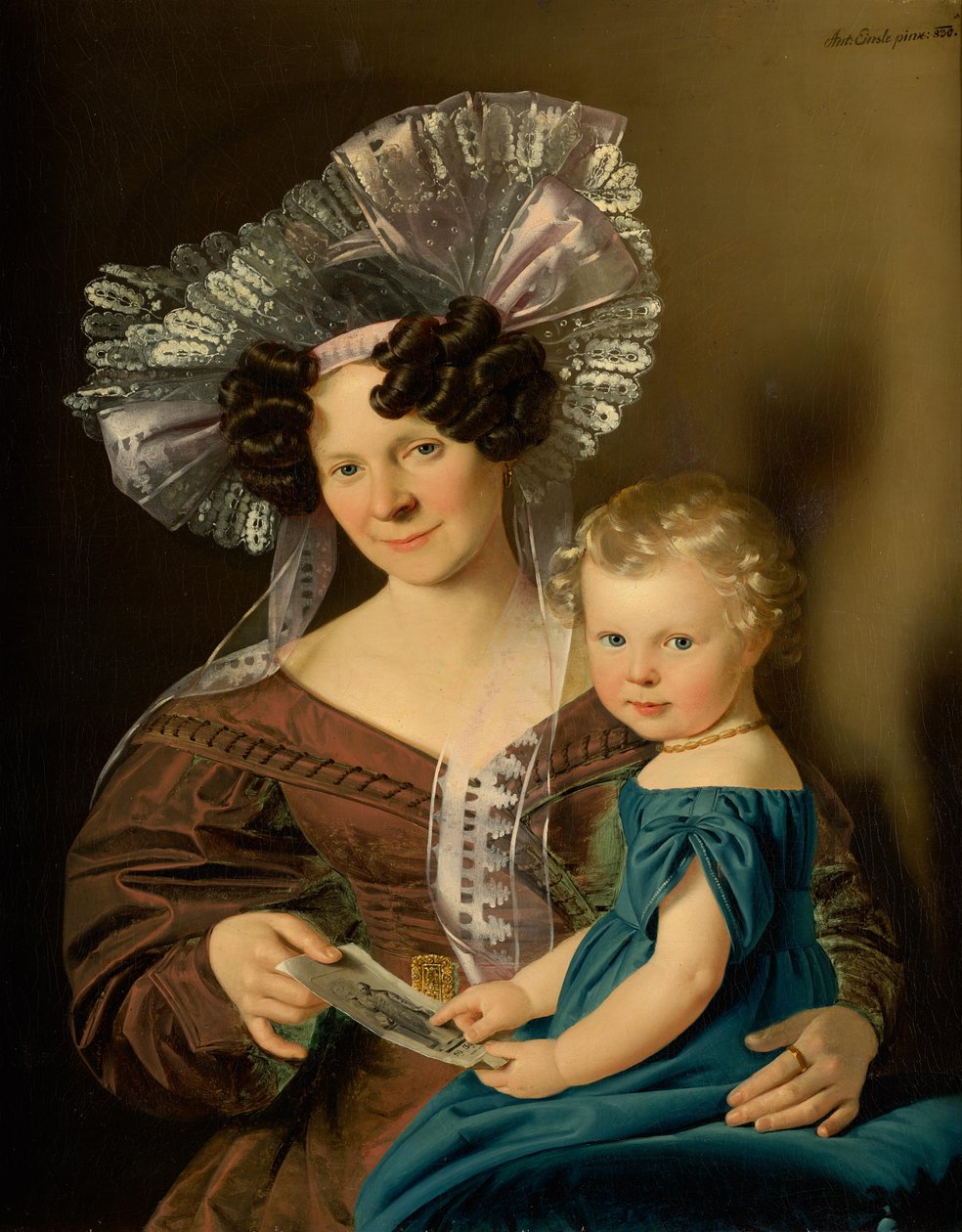 Anya gyermekkel alkotó: Anton Einsle