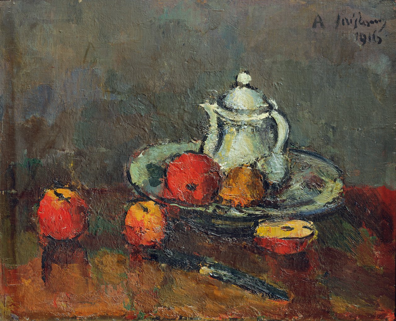 alma csendélet alkotó: Anton Faistauer