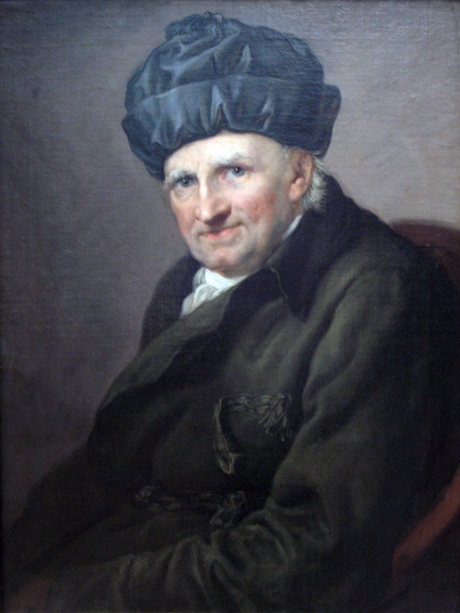 Johann Joachim Spalding provost házikabátban alkotó: Anton Graff