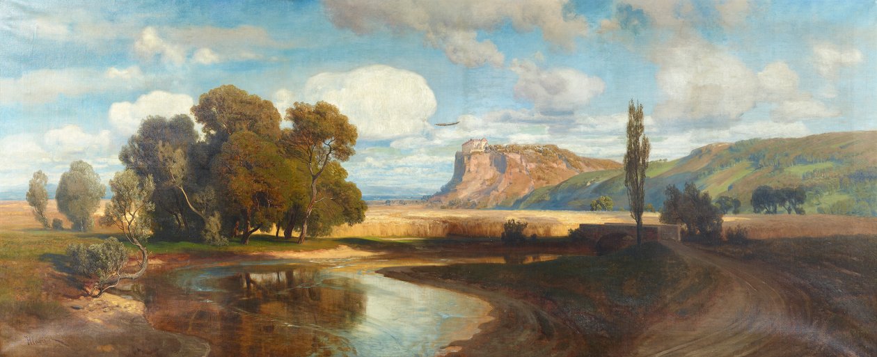 Burg Devín (Theben) an der Donau alkotó: Anton Hlavacek