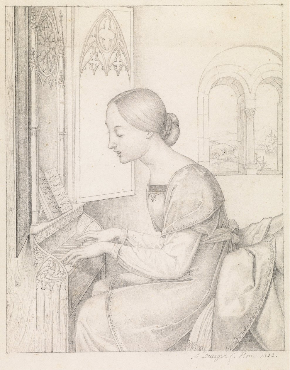 Szent Cecília alkotó: Anton Josef Dräger