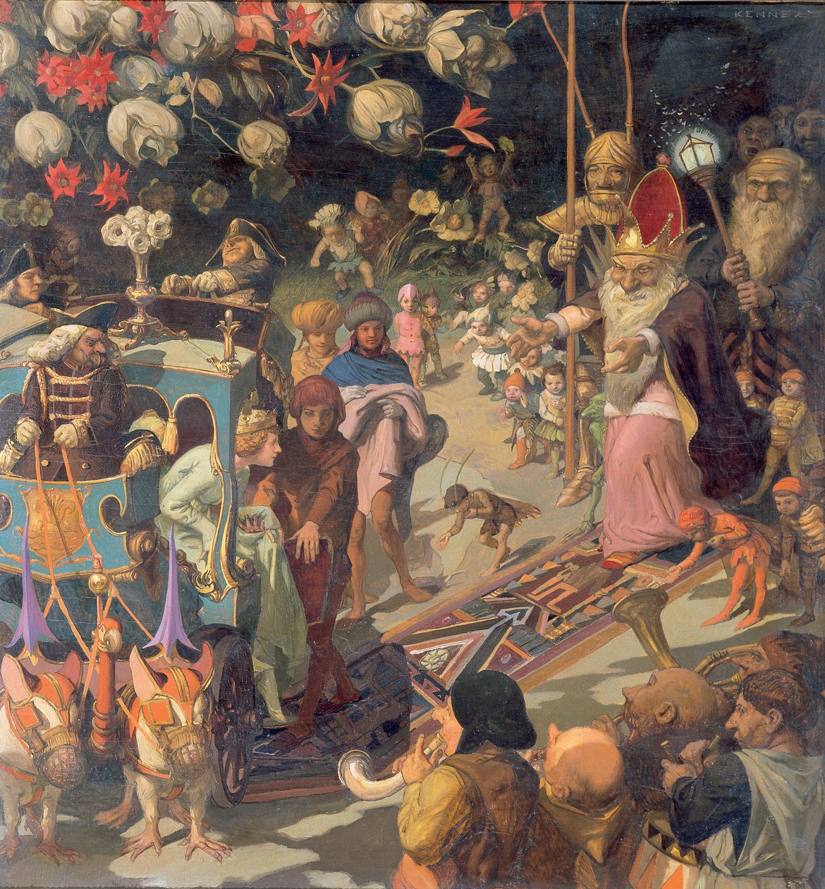 A holdfény hercegnő látogatása a törpe királynál alkotó: Anton Josef von Kenner