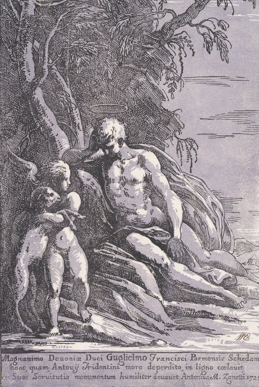 Szent János a sivatagban, 1725. alkotó: Anton Maria Zanetti