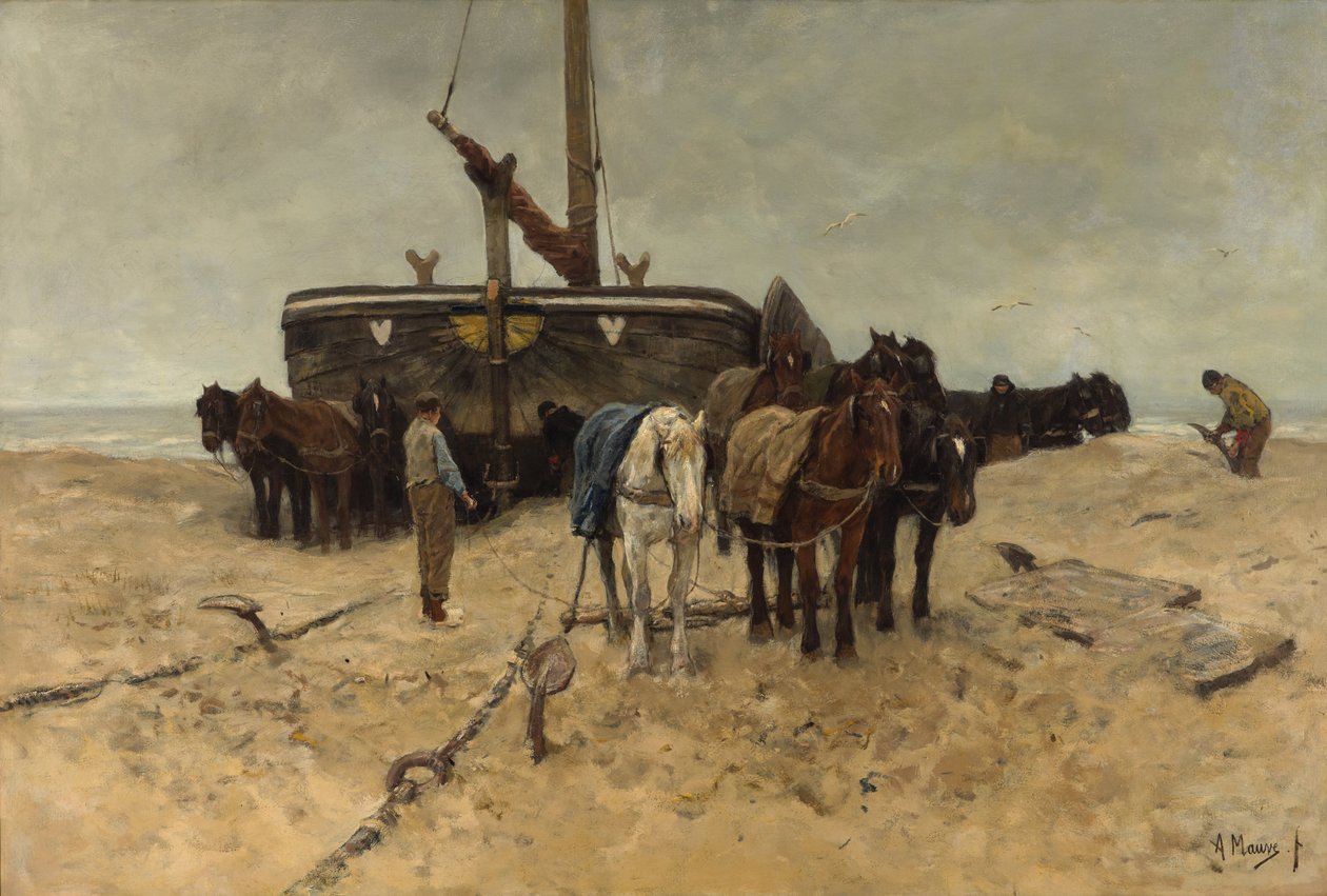 Halászcsónak a tengerparton alkotó: Anton Mauve