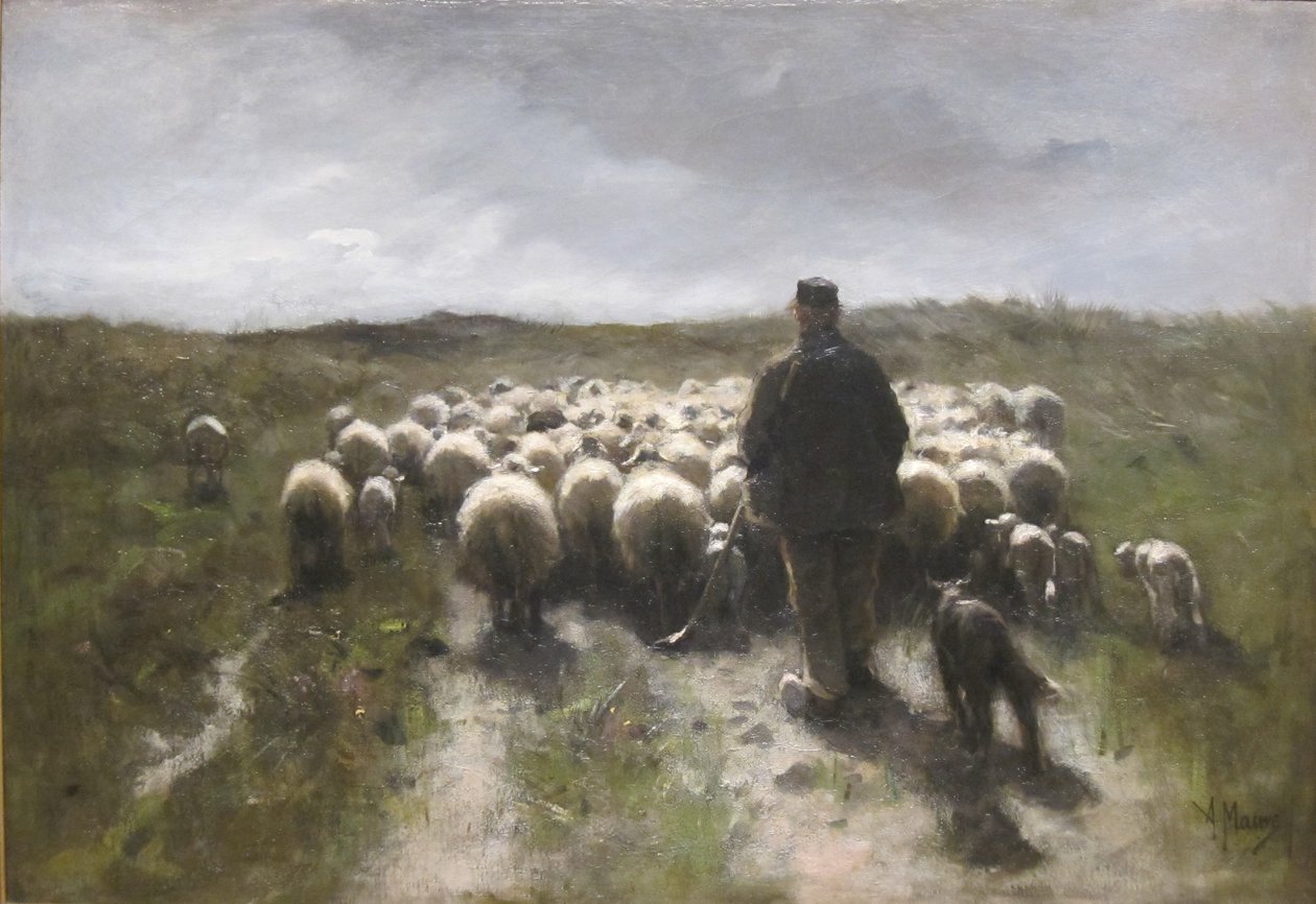 Pásztor és juhok alkotó: Anton Mauve