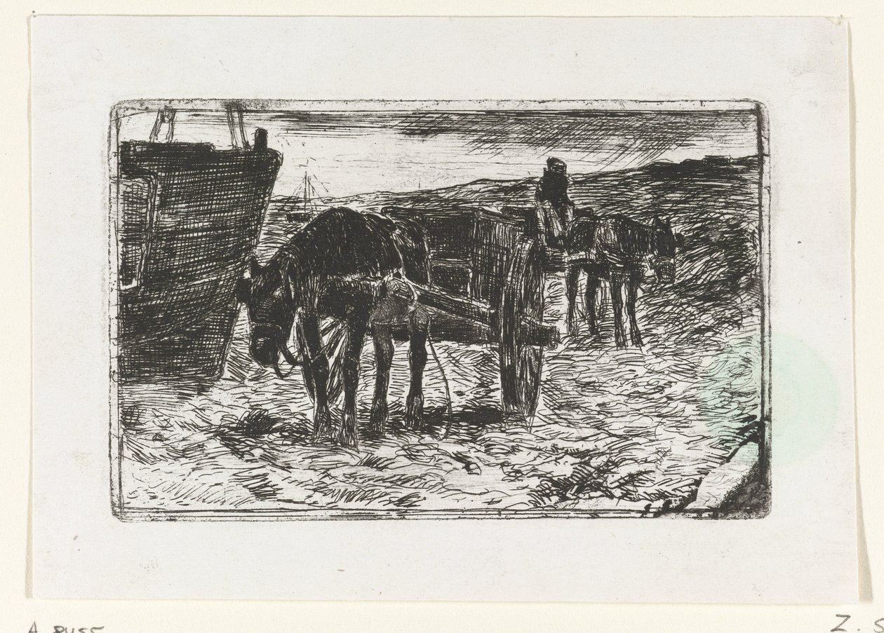 Autók a tengerparton alkotó: Anton Mauve