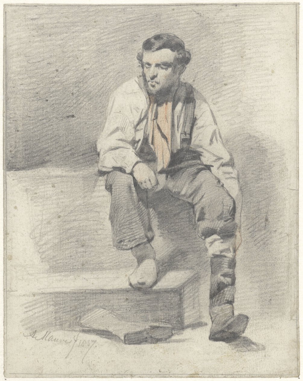 ülő munkás alkotó: Anton Mauve