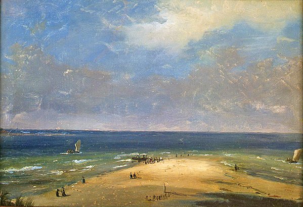 A marseille-i tengerpart (olaj, papír) alkotó: Anton Melbye