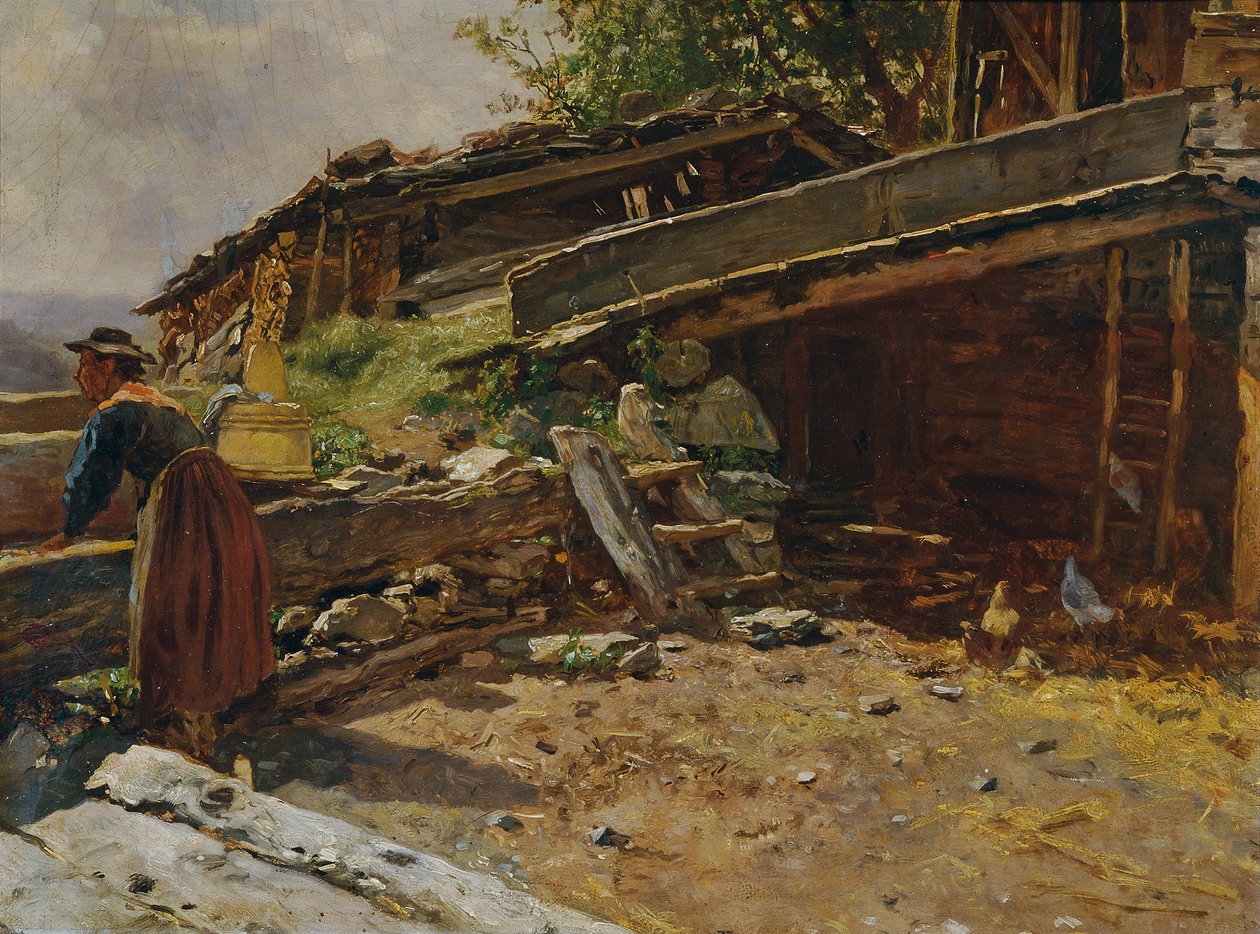 Woferlbauernél, Bruck-Fuschban alkotó: Anton Schrodl