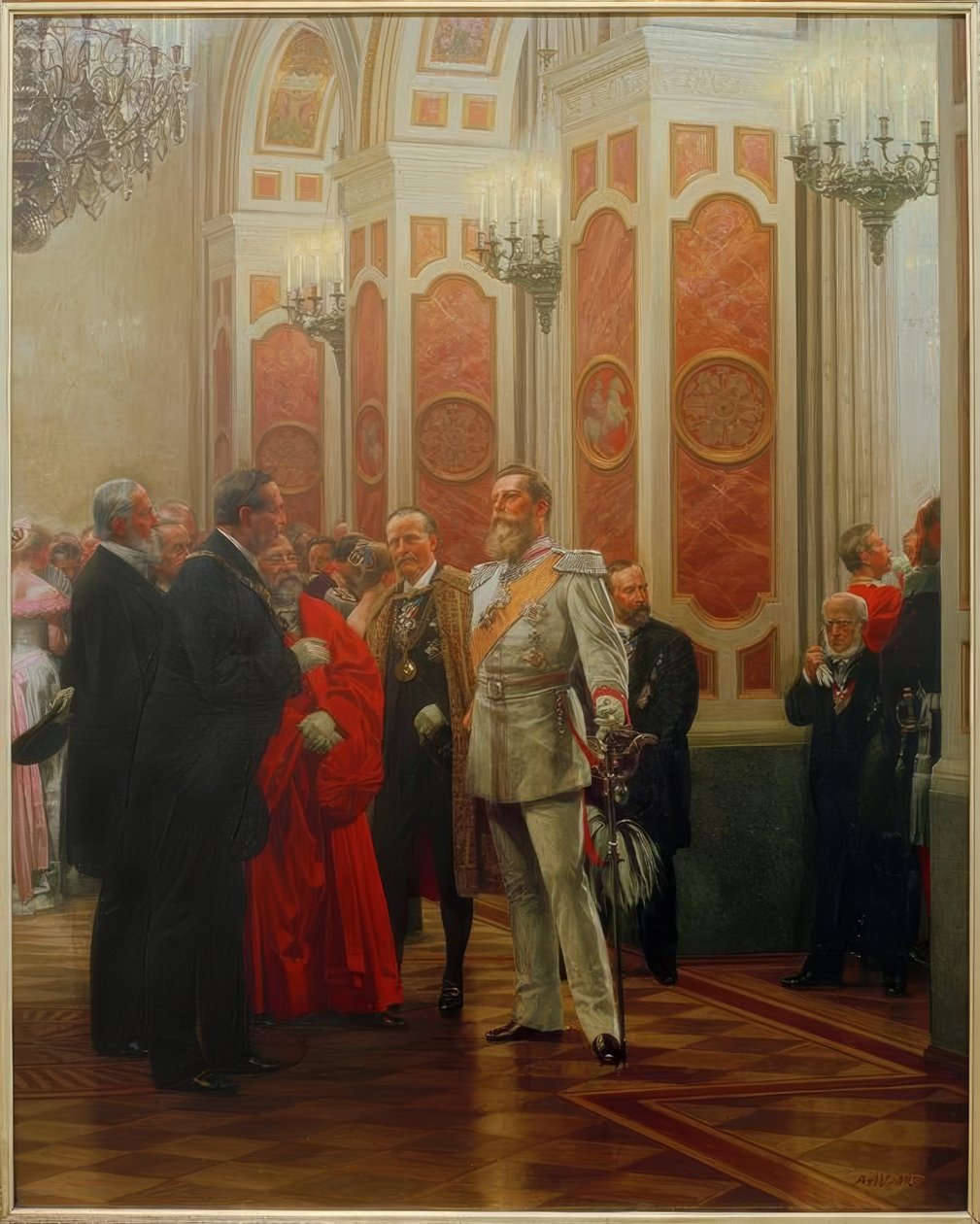 Friedrich III. udvari labdán / Werner alkotó: Anton Alexander von Werner
