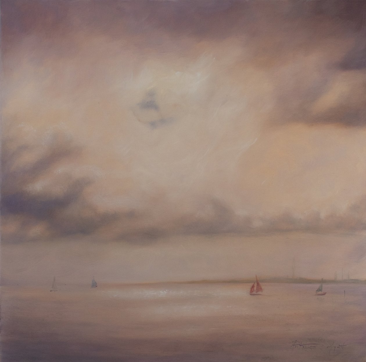 Csónakcsalád, 2014 (olaj, vászon) alkotó: Antonia Myatt