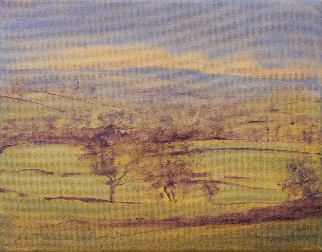 Somerset fák, 2023 (olaj, vászon) alkotó: Antonia Myatt