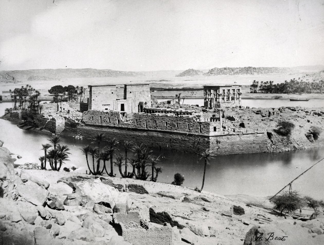 Philae, 1860-80 körül alkotó: Antonio Beato