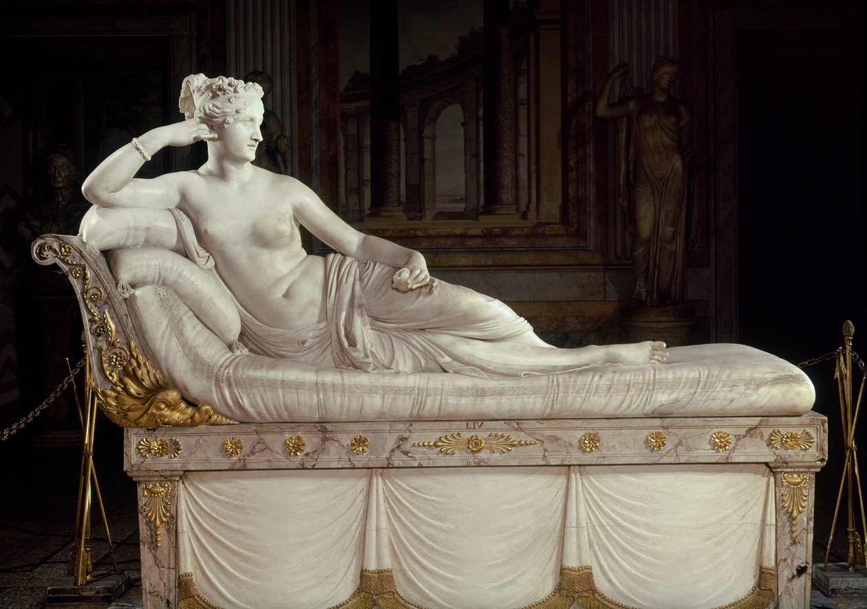 Pauline Bonaparte (1780-1825) mint Vénusz Diadalmas, 1805-2008 körül (márvány) alkotó: Antonio Canova