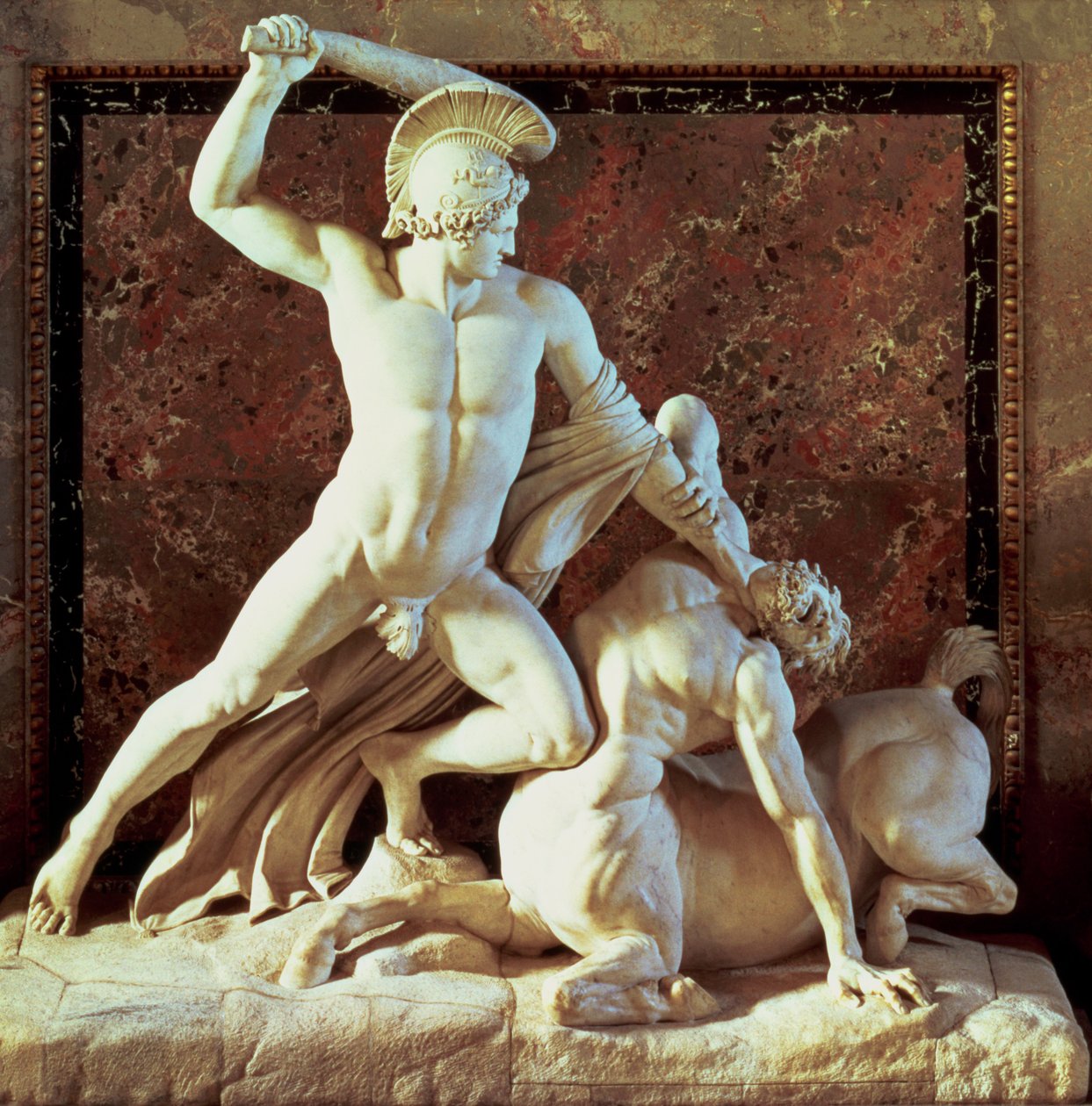 Thészeusz megöl egy kentaurt (márvány) alkotó: Antonio Canova