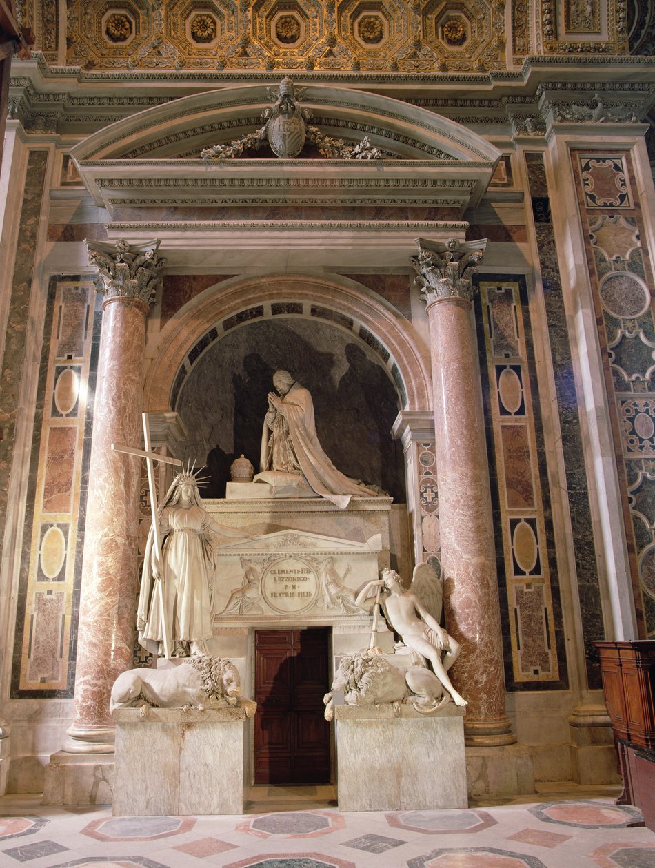 XIII. Kelemen pápa sírja (1693-1769), 1783-92 (márvány) alkotó: Antonio Canova