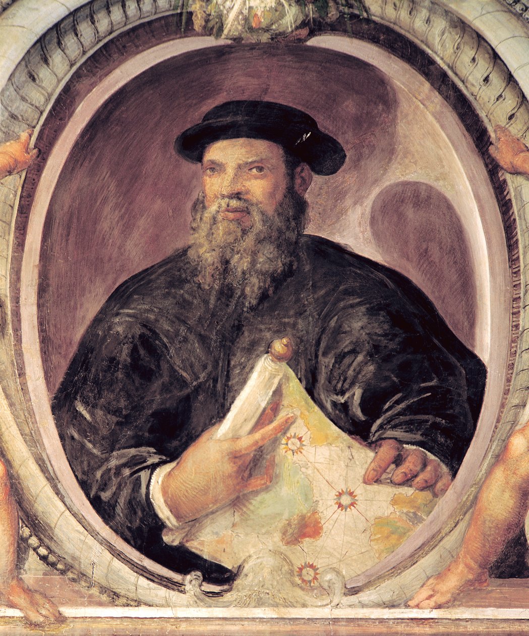 Ferdinand Magellán (kb. 1480-1521) a „Sala del Mappamondo”-ból (a Világtérképek csarnoka) alkotó: Antonio Giovanni de Varese