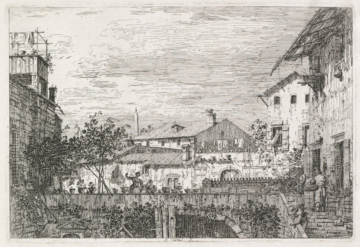 Nézetek: The Terrace, 1735-1746. alkotó: Giovanni Antonio Canal