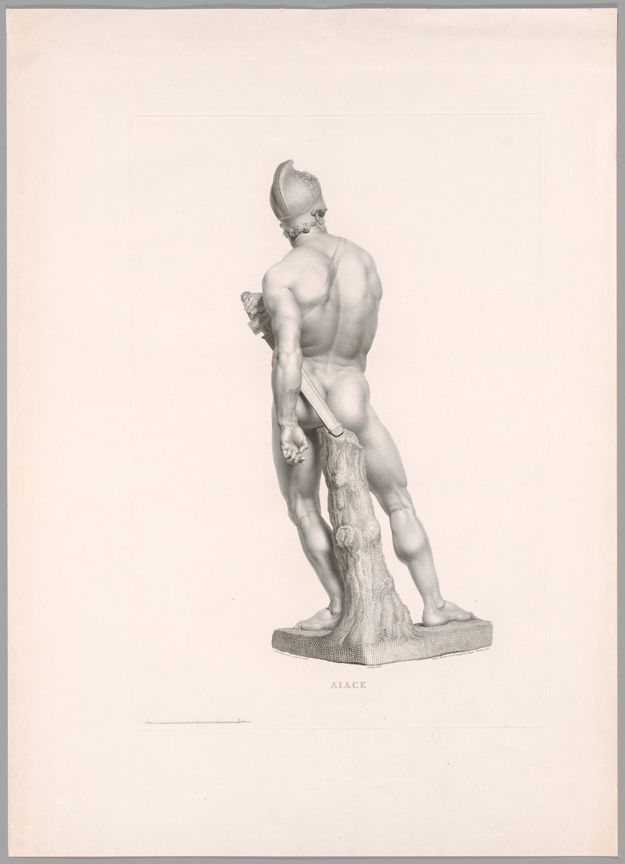 Ajax, hátulnézet, a Canova életműből alkotó: Antonio Canova
