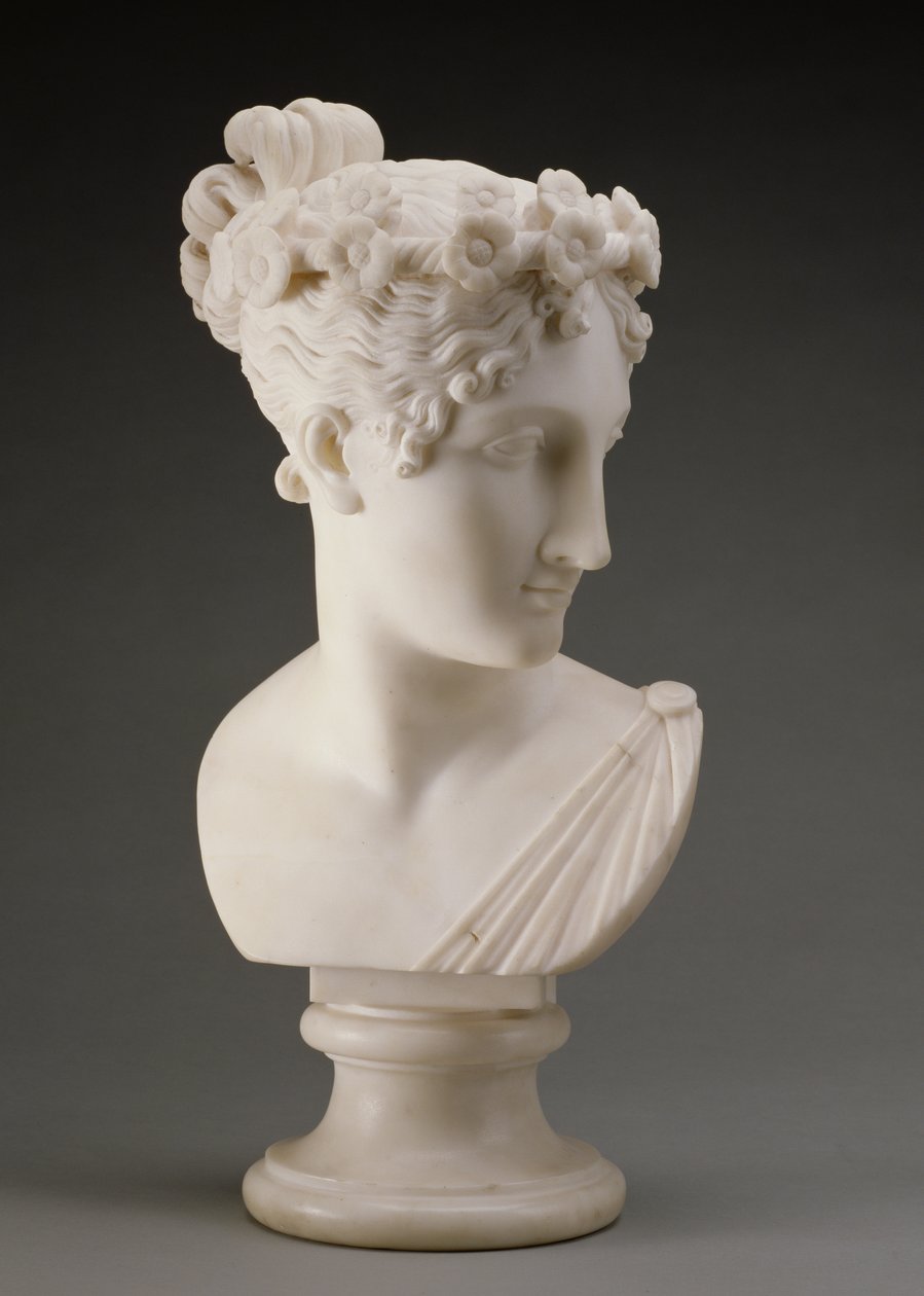 Egy táncos feje, 1820 (márvány) alkotó: Antonio Canova