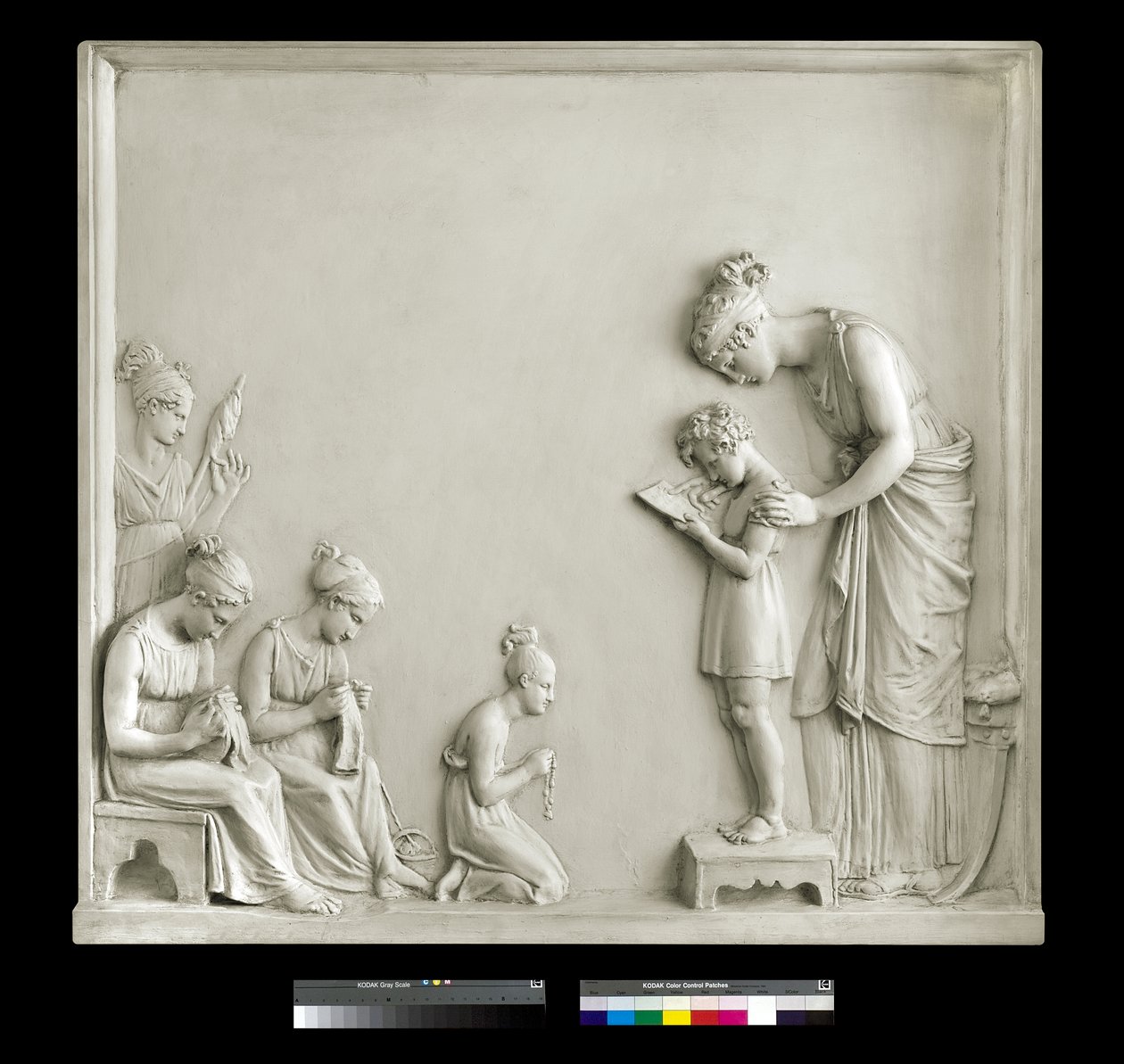 Tanítás, 1795 (gipsz) alkotó: Antonio Canova
