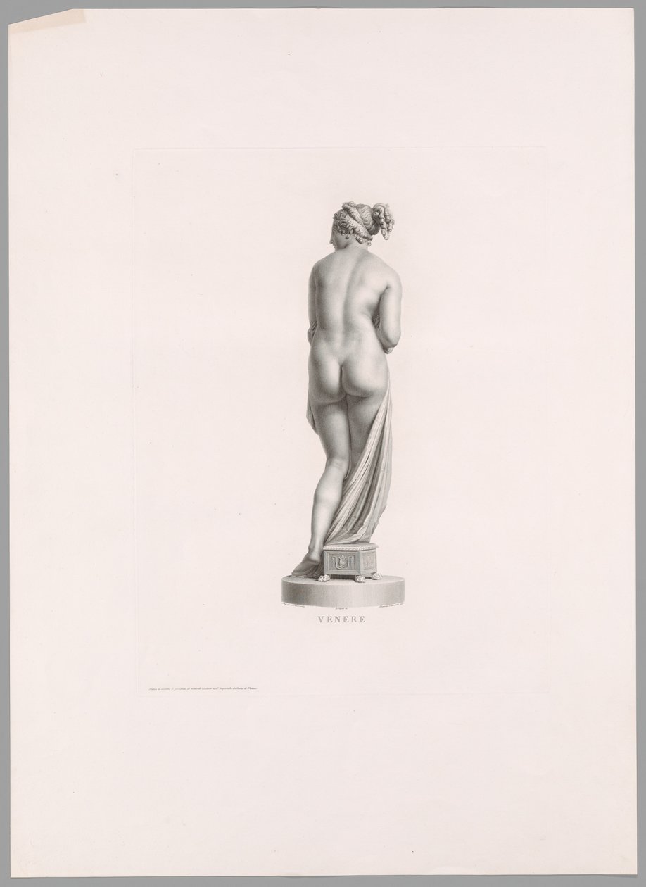 Vénusz, hátulnézet, a Work by Canova kínálatából alkotó: Antonio Canova