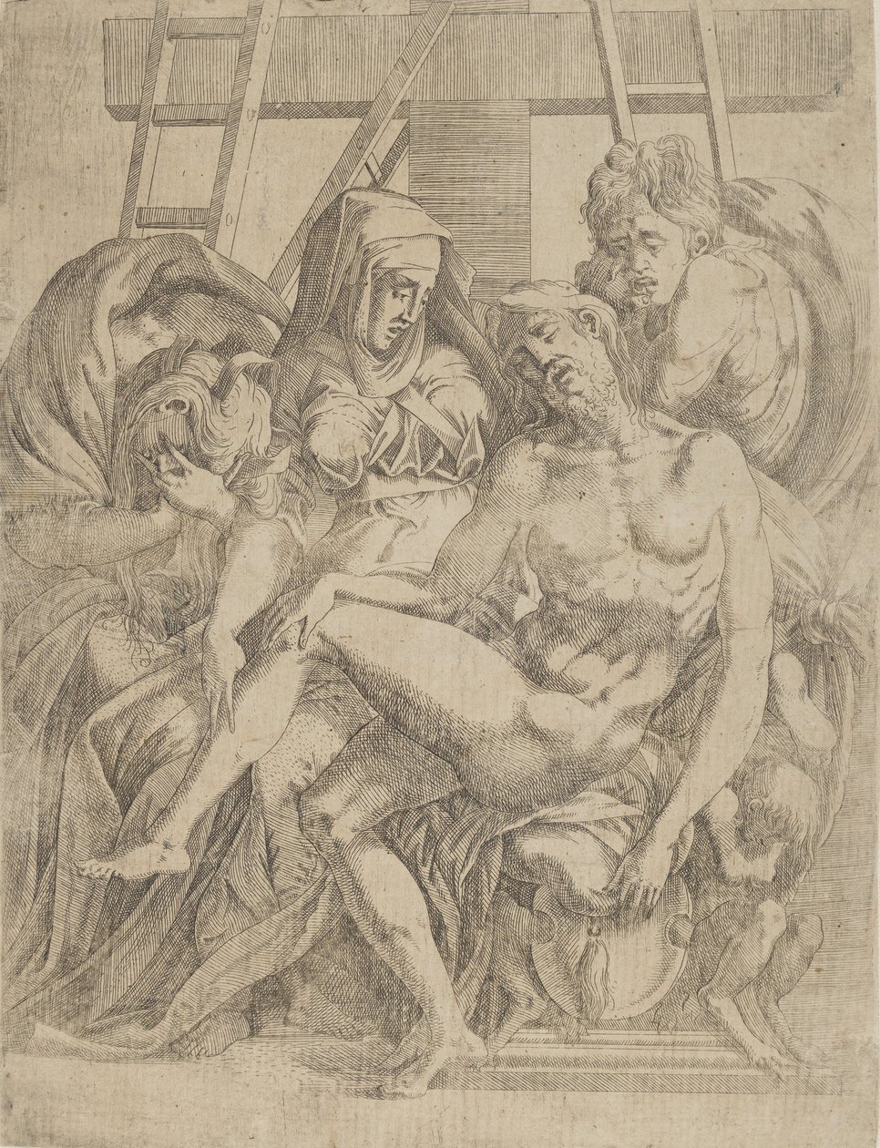Pieta, 1540-45. alkotó: Antonio Fantuzzi