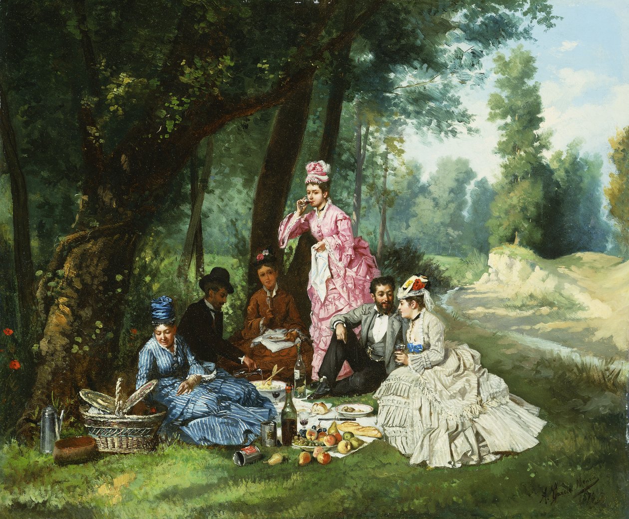 Piknik, 1874 alkotó: Antonio Garcia Mencia