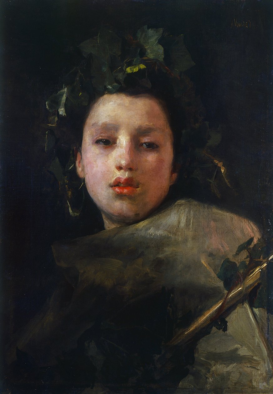 Bacchus fiúként alkotó: Antonio Mancini