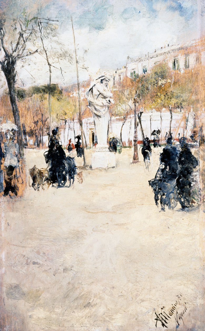 A nápolyi Villa Reale kertjei alkotó: Antonio Mancini