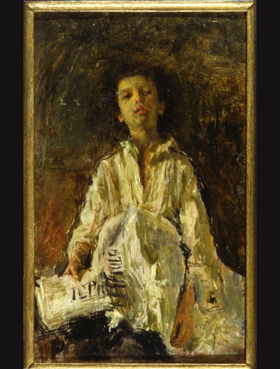 Újságíró fiú alkotó: Antonio Mancini