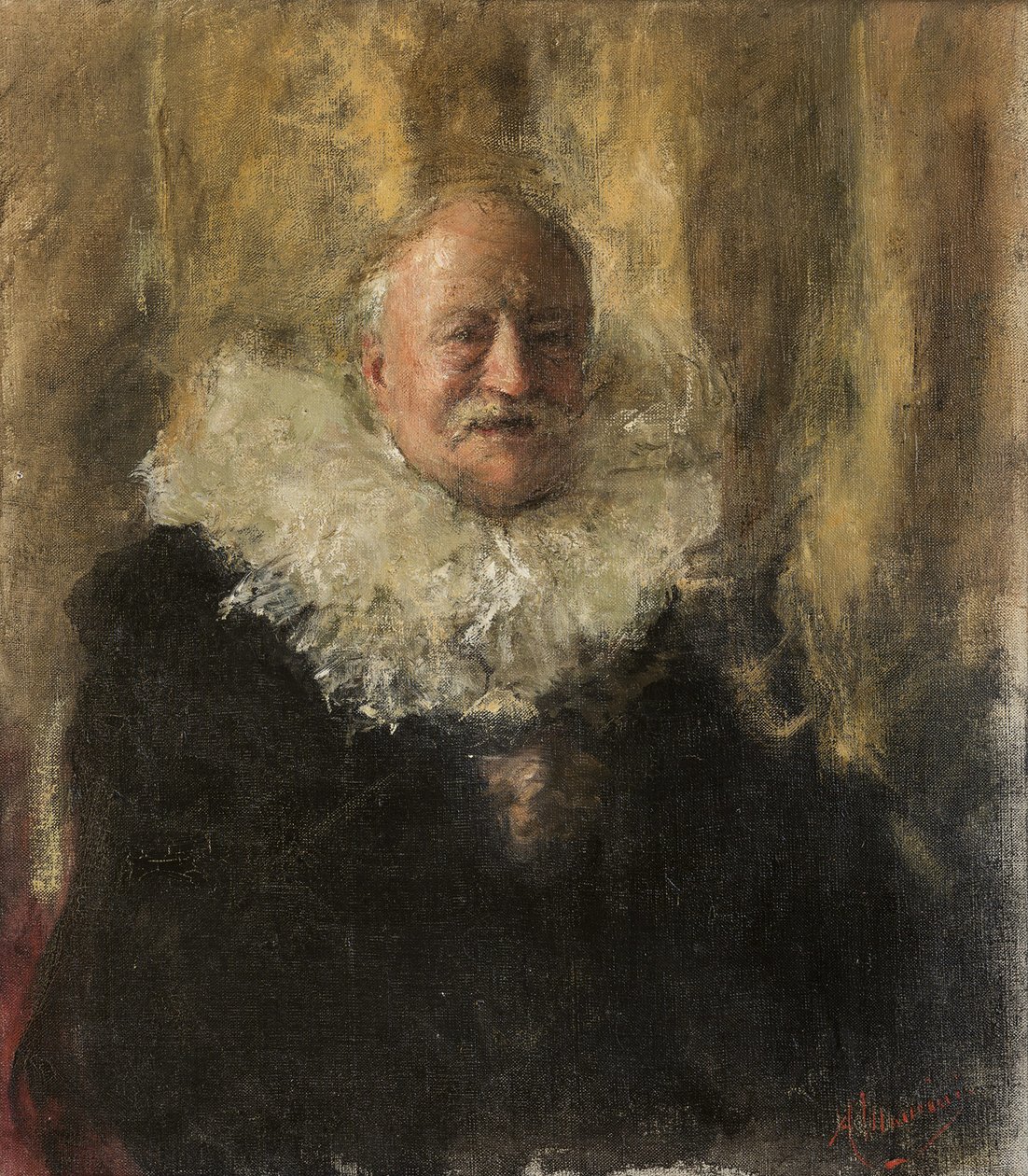 Önarckép. alkotó: Antonio Mancini