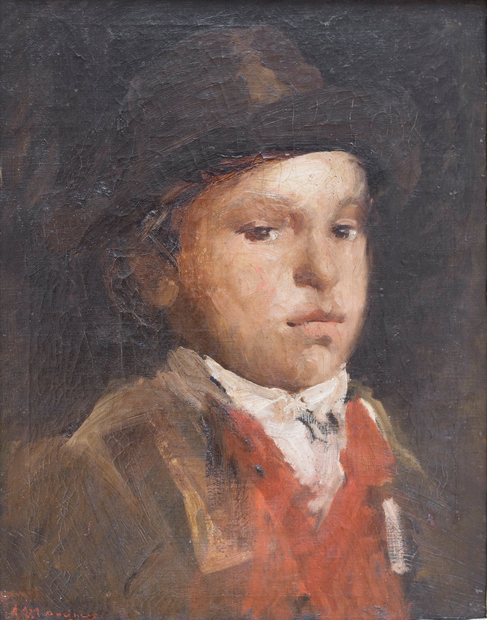 A pásztorfiú, 1867 körül (olaj, vászon) alkotó: Antonio Mancini