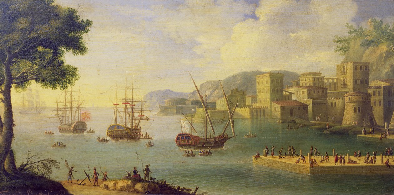Leghorn kikötője alkotó: Antonio Maria Viani